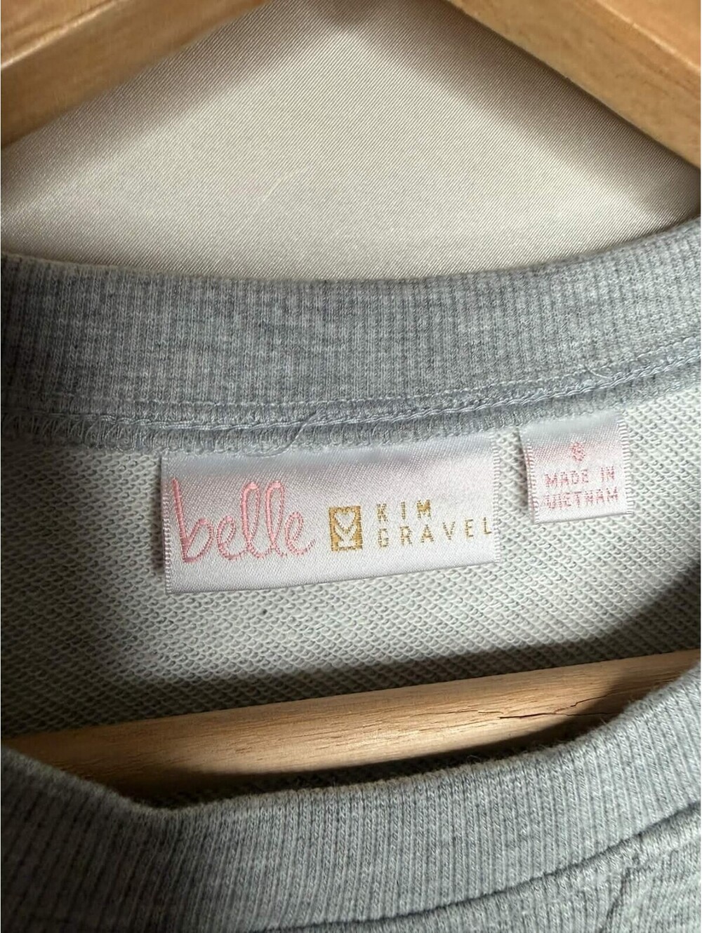 Belle by Kim Gravel Time to Relax Balloon Sleeve Sweatshirt Heather Gray, Small - Picture 5 of 7